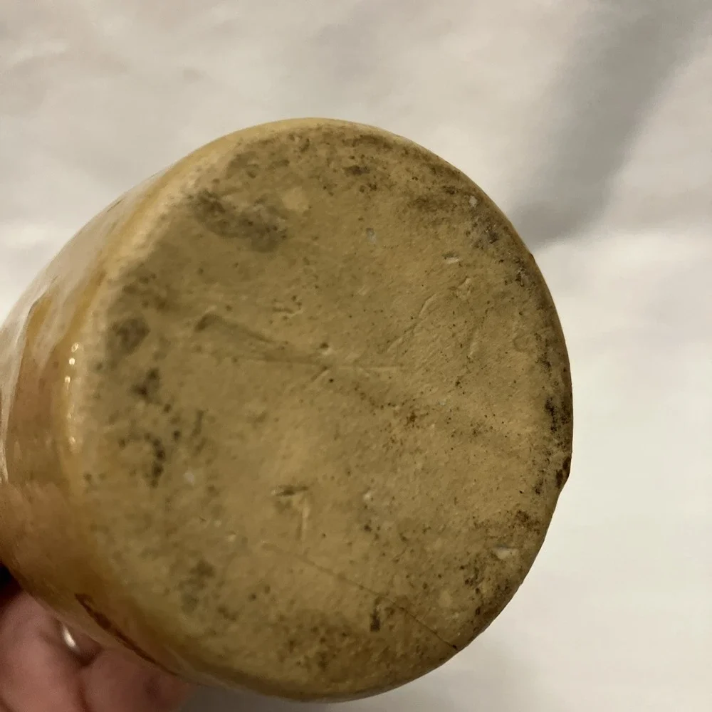HOUSE OF TROYDON Stoneware Talc For Men Vintage Brown Crock Bottle w/ Cork